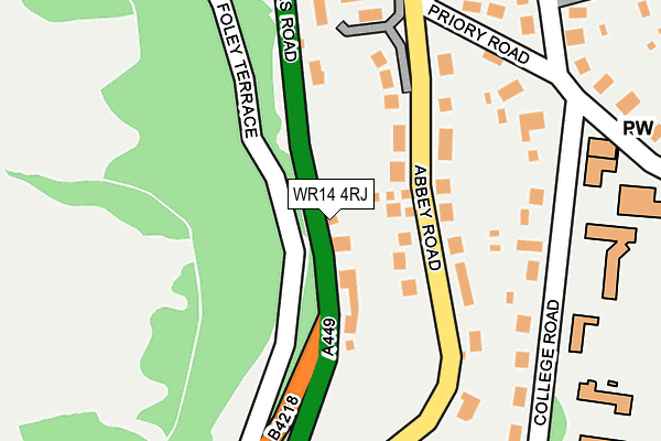 WR14 4RJ map - OS OpenMap – Local (Ordnance Survey) WR14 4RJ map - OS OpenMap – Local (Ordnance Survey)