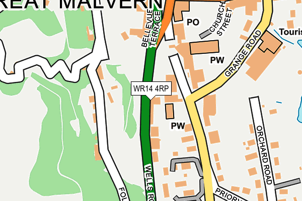 WR14 4RP map - OS OpenMap – Local (Ordnance Survey) WR14 4RP map - OS OpenMap – Local (Ordnance Survey)
