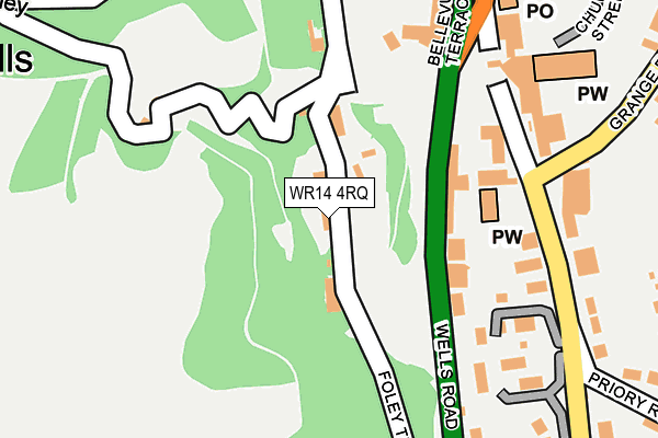 WR14 4RQ map - OS OpenMap – Local (Ordnance Survey) WR14 4RQ map - OS OpenMap – Local (Ordnance Survey)