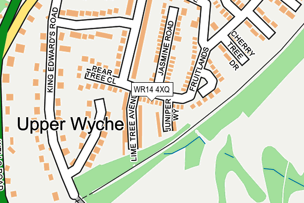 WR14 4XQ map - OS OpenMap – Local (Ordnance Survey) WR14 4XQ map - OS OpenMap – Local (Ordnance Survey)