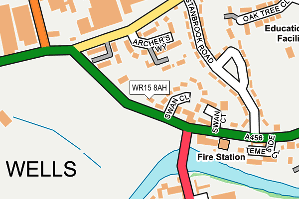 WR15 8AH map - OS OpenMap – Local (Ordnance Survey)