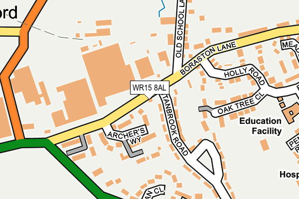 WR15 8AL map - OS OpenMap – Local (Ordnance Survey) WR15 8AL map - OS OpenMap – Local (Ordnance Survey)