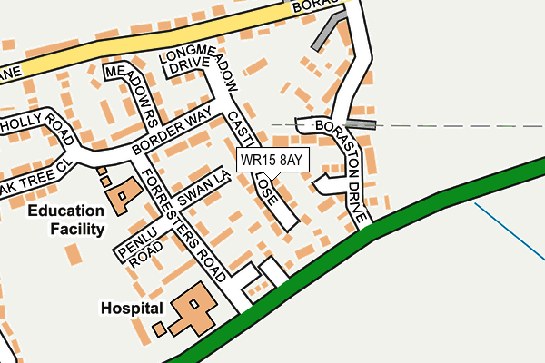 WR15 8AY map - OS OpenMap – Local (Ordnance Survey) WR15 8AY map - OS OpenMap – Local (Ordnance Survey)