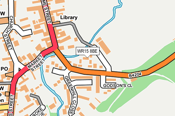 WR15 8BE map - OS OpenMap – Local (Ordnance Survey)