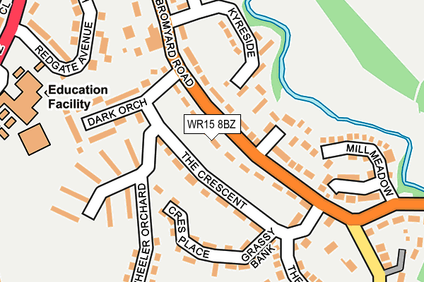 WR15 8BZ map - OS OpenMap – Local (Ordnance Survey) WR15 8BZ map - OS OpenMap – Local (Ordnance Survey)