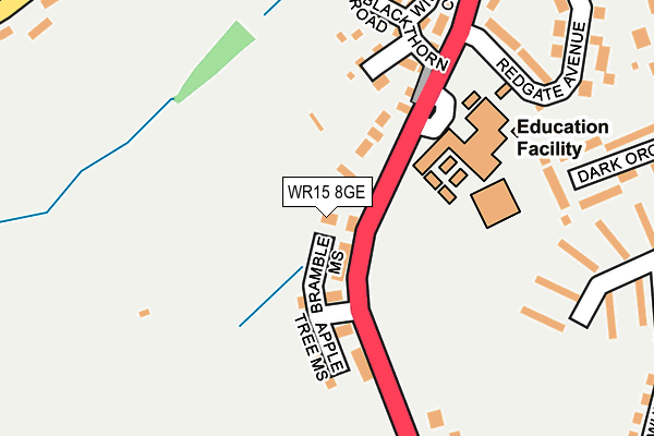 WR15 8GE map - OS OpenMap – Local (Ordnance Survey) WR15 8GE map - OS OpenMap – Local (Ordnance Survey)