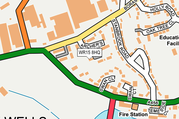 WR15 8HQ map - OS OpenMap – Local (Ordnance Survey)