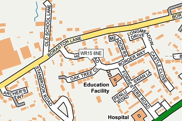 WR15 8NE map - OS OpenMap – Local (Ordnance Survey) WR15 8NE map - OS OpenMap – Local (Ordnance Survey)