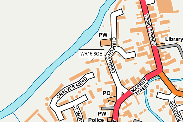 WR15 8QE map - OS OpenMap – Local (Ordnance Survey) WR15 8QE map - OS OpenMap – Local (Ordnance Survey)