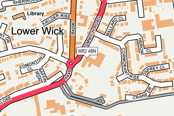 WR2 4BN map - OS OpenMap – Local (Ordnance Survey) WR2 4BN map - OS OpenMap – Local (Ordnance Survey)