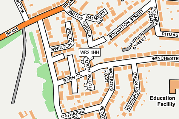 WR2 4HH map - OS OpenMap – Local (Ordnance Survey) WR2 4HH map - OS OpenMap – Local (Ordnance Survey)