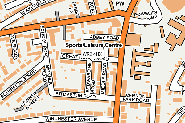 WR2 4HX map - OS OpenMap – Local (Ordnance Survey) WR2 4HX map - OS OpenMap – Local (Ordnance Survey)