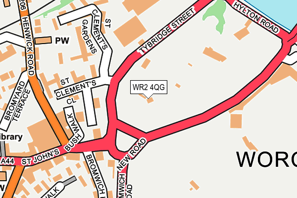 WR2 4QG map - OS OpenMap – Local (Ordnance Survey) WR2 4QG map - OS OpenMap – Local (Ordnance Survey)