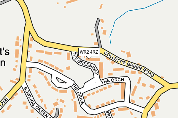 WR2 4RZ map - OS OpenMap – Local (Ordnance Survey) WR2 4RZ map - OS OpenMap – Local (Ordnance Survey)