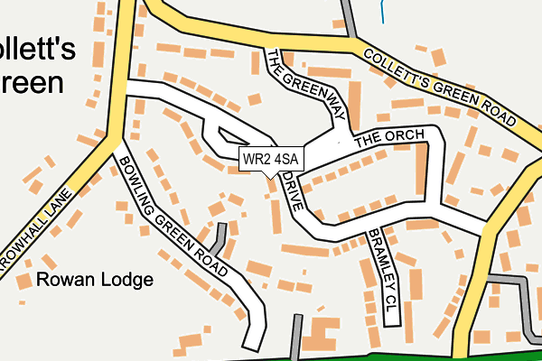 WR2 4SA map - OS OpenMap – Local (Ordnance Survey) WR2 4SA map - OS OpenMap – Local (Ordnance Survey)