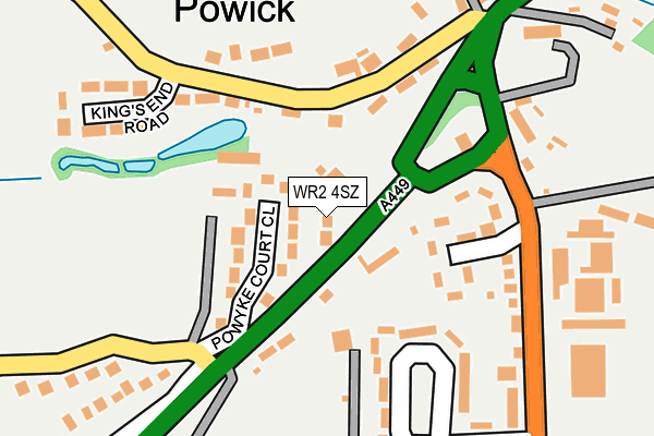 WR2 4SZ map - OS OpenMap – Local (Ordnance Survey) WR2 4SZ map - OS OpenMap – Local (Ordnance Survey)