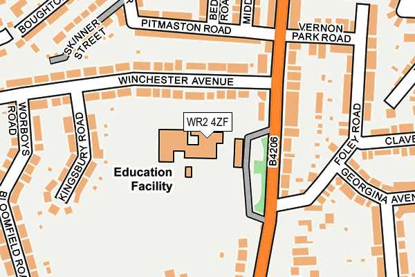 WR2 4ZF map - OS OpenMap – Local (Ordnance Survey) WR2 4ZF map - OS OpenMap – Local (Ordnance Survey)