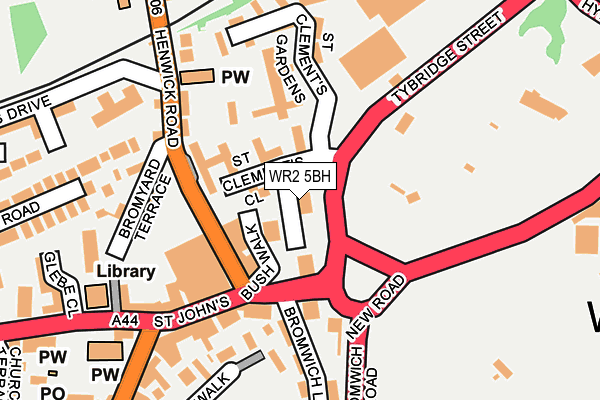 WR2 5BH map - OS OpenMap – Local (Ordnance Survey) WR2 5BH map - OS OpenMap – Local (Ordnance Survey)