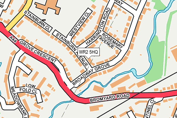 WR2 5HQ map - OS OpenMap – Local (Ordnance Survey) WR2 5HQ map - OS OpenMap – Local (Ordnance Survey)
