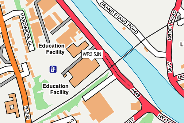 WR2 5JN map - OS OpenMap – Local (Ordnance Survey) WR2 5JN map - OS OpenMap – Local (Ordnance Survey)