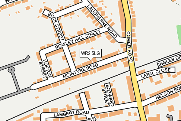 WR2 5LG map - OS OpenMap – Local (Ordnance Survey) WR2 5LG map - OS OpenMap – Local (Ordnance Survey)