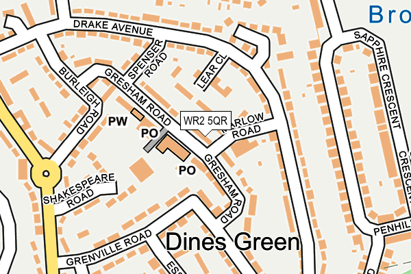 WR2 5QR map - OS OpenMap – Local (Ordnance Survey) WR2 5QR map - OS OpenMap – Local (Ordnance Survey)