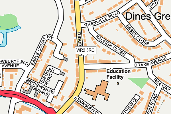 WR2 5RQ map - OS OpenMap – Local (Ordnance Survey) WR2 5RQ map - OS OpenMap – Local (Ordnance Survey)
