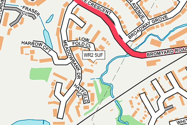 WR2 5UF map - OS OpenMap – Local (Ordnance Survey) WR2 5UF map - OS OpenMap – Local (Ordnance Survey)
