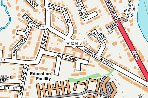 WR2 6HS map - OS OpenMap – Local (Ordnance Survey) WR2 6HS map - OS OpenMap – Local (Ordnance Survey)