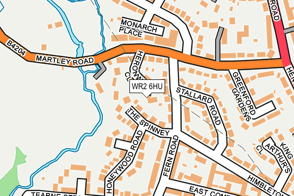 WR2 6HU map - OS OpenMap – Local (Ordnance Survey) WR2 6HU map - OS OpenMap – Local (Ordnance Survey)