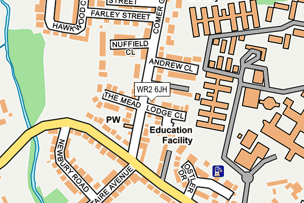 WR2 6JH map - OS OpenMap – Local (Ordnance Survey)