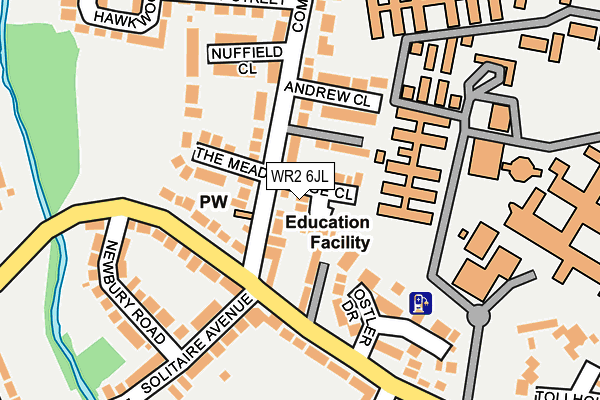 WR2 6JL map - OS OpenMap – Local (Ordnance Survey) WR2 6JL map - OS OpenMap – Local (Ordnance Survey)