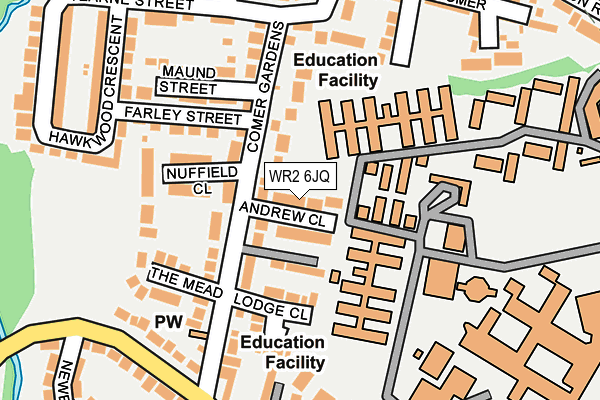 WR2 6JQ map - OS OpenMap – Local (Ordnance Survey) WR2 6JQ map - OS OpenMap – Local (Ordnance Survey)
