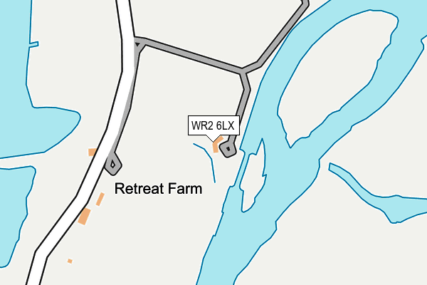 WR2 6LX map - OS OpenMap – Local (Ordnance Survey)