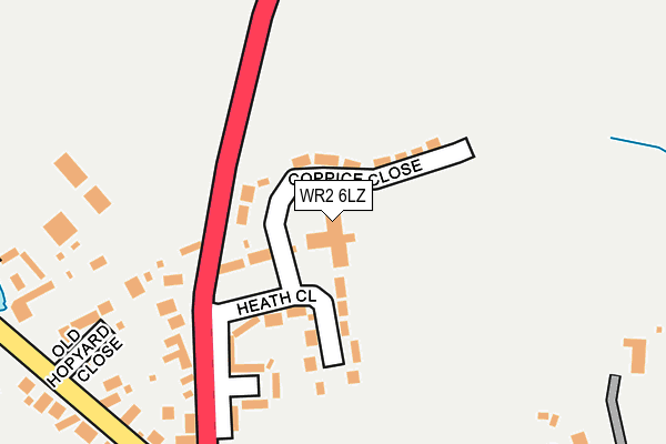 WR2 6LZ map - OS OpenMap – Local (Ordnance Survey) WR2 6LZ map - OS OpenMap – Local (Ordnance Survey)