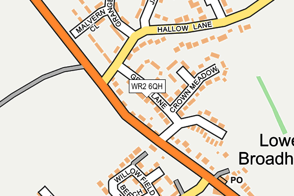 WR2 6QH map - OS OpenMap – Local (Ordnance Survey) WR2 6QH map - OS OpenMap – Local (Ordnance Survey)