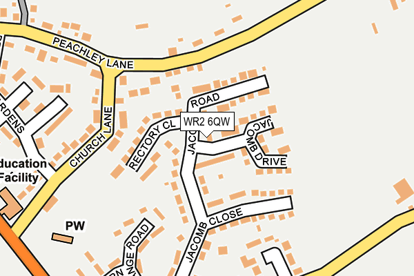 WR2 6QW map - OS OpenMap – Local (Ordnance Survey) WR2 6QW map - OS OpenMap – Local (Ordnance Survey)