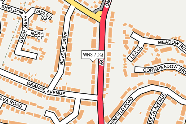 WR3 7DQ map - OS OpenMap – Local (Ordnance Survey) WR3 7DQ map - OS OpenMap – Local (Ordnance Survey)