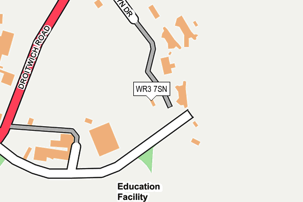 WR3 7SN map - OS OpenMap – Local (Ordnance Survey) WR3 7SN map - OS OpenMap – Local (Ordnance Survey)
