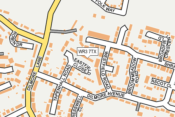 WR3 7TX map - OS OpenMap – Local (Ordnance Survey) WR3 7TX map - OS OpenMap – Local (Ordnance Survey)