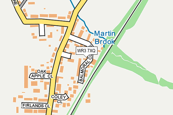 WR3 7XQ map - OS OpenMap – Local (Ordnance Survey) WR3 7XQ map - OS OpenMap – Local (Ordnance Survey)