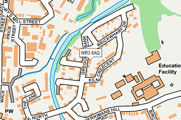 WR3 8AQ map - OS OpenMap – Local (Ordnance Survey) WR3 8AQ map - OS OpenMap – Local (Ordnance Survey)