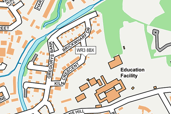 WR3 8BX map - OS OpenMap – Local (Ordnance Survey) WR3 8BX map - OS OpenMap – Local (Ordnance Survey)