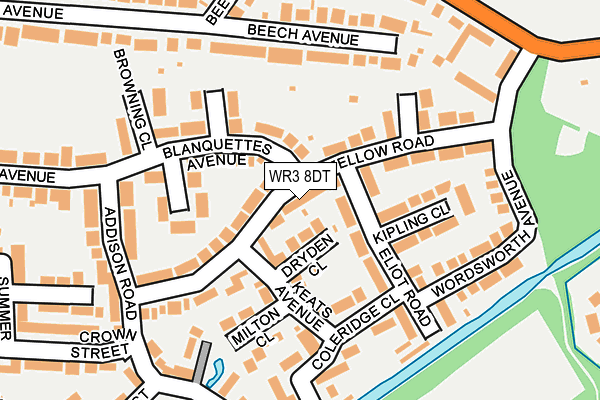 WR3 8DT map - OS OpenMap – Local (Ordnance Survey) WR3 8DT map - OS OpenMap – Local (Ordnance Survey)