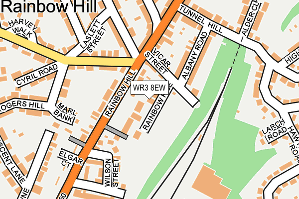 WR3 8EW map - OS OpenMap – Local (Ordnance Survey) WR3 8EW map - OS OpenMap – Local (Ordnance Survey)