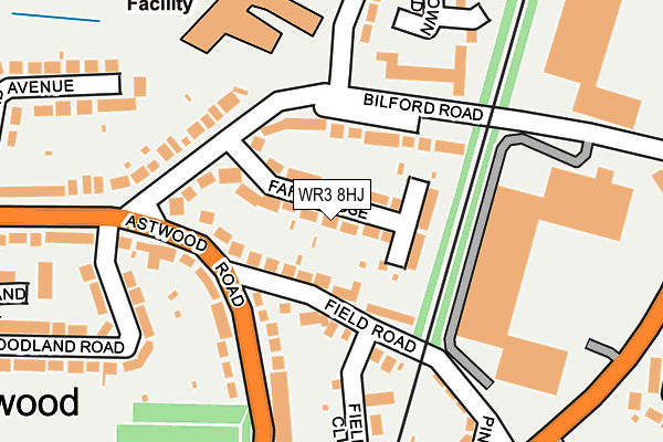 WR3 8HJ map - OS OpenMap – Local (Ordnance Survey) WR3 8HJ map - OS OpenMap – Local (Ordnance Survey)