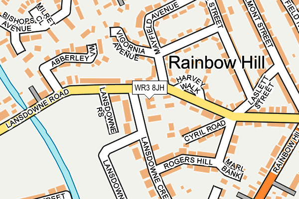 WR3 8JH map - OS OpenMap – Local (Ordnance Survey) WR3 8JH map - OS OpenMap – Local (Ordnance Survey)
