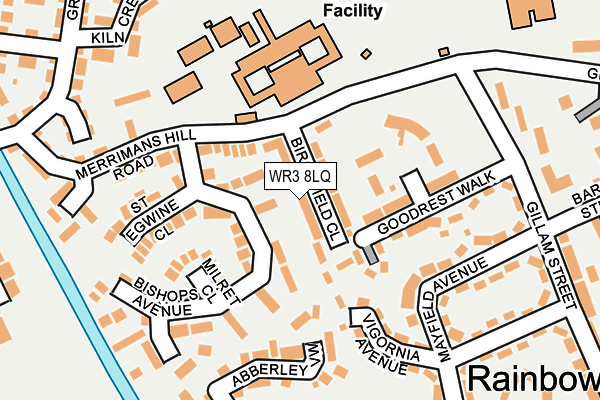 WR3 8LQ map - OS OpenMap – Local (Ordnance Survey) WR3 8LQ map - OS OpenMap – Local (Ordnance Survey)