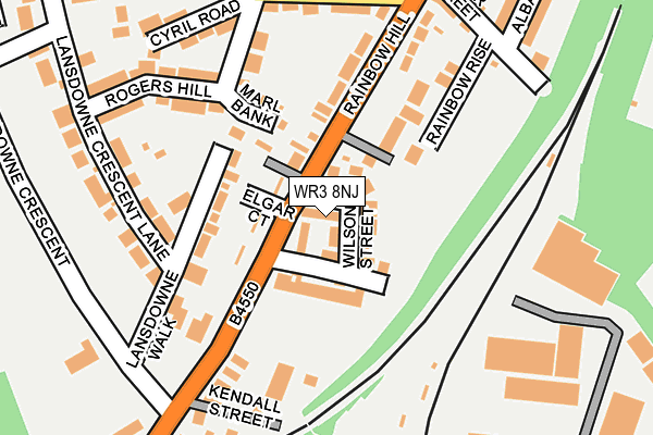 WR3 8NJ map - OS OpenMap – Local (Ordnance Survey) WR3 8NJ map - OS OpenMap – Local (Ordnance Survey)