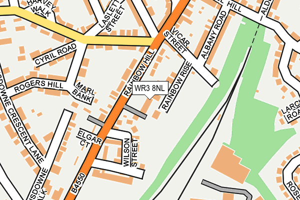WR3 8NL map - OS OpenMap – Local (Ordnance Survey) WR3 8NL map - OS OpenMap – Local (Ordnance Survey)